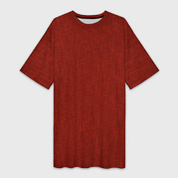 Женская длинная футболка Однотонный тёмно-красный текстура