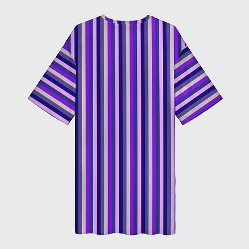 Женская длинная футболка Сочетание фиолетовый / 3D-принт – фото 2