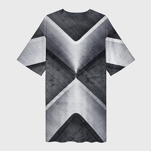 Женская длинная футболка Стальные блоки / 3D-принт – фото 2