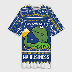 Женская длинная футболка I heard you like ugly sweaters