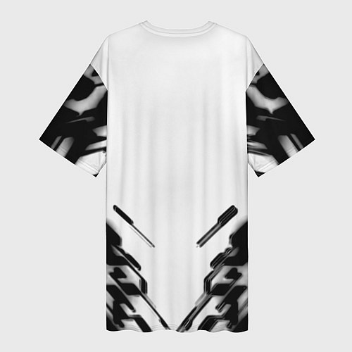 Женская длинная футболка Rainbox Six geometry black / 3D-принт – фото 2