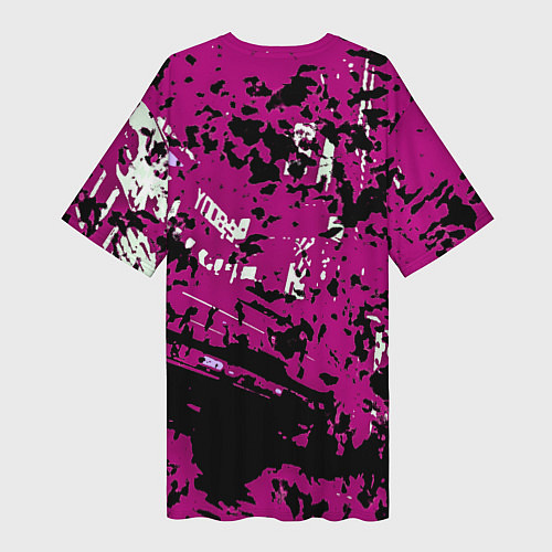 Женская длинная футболка Фиолетовая иллюстрация / 3D-принт – фото 2