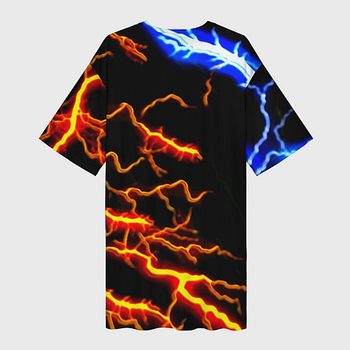 Женская длинная футболка Half Life молнии шторм / 3D-принт – фото 2