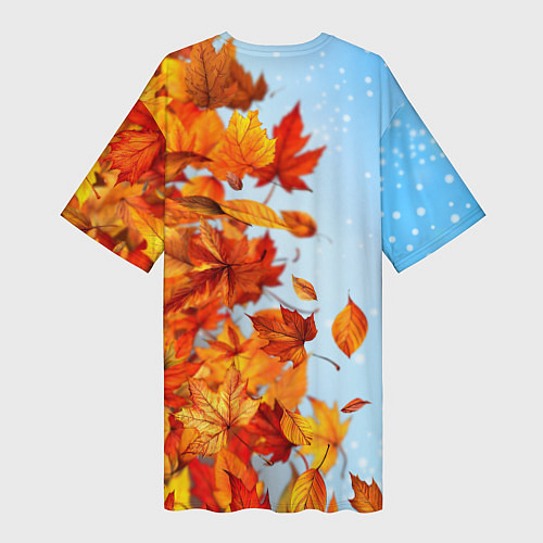 Женская длинная футболка Лиса осень-зима / 3D-принт – фото 2