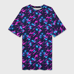 Женская длинная футболка Неоновый бум