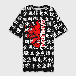 Женская длинная футболка Samurai japan symbol