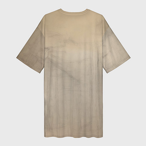 Женская длинная футболка Скетч разведчица / 3D-принт – фото 2