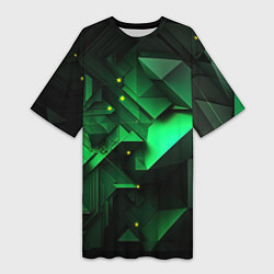 Женская длинная футболка Визуальные иллюзии в геометрии