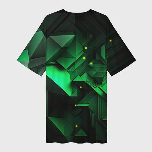 Женская длинная футболка Визуальные иллюзии в геометрии / 3D-принт – фото 2