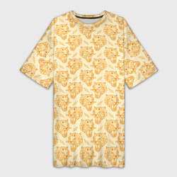 Женская длинная футболка Рычания тигра