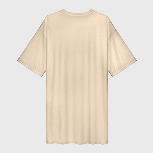 Женская длинная футболка Капибара очень крупными буквами / 3D-принт – фото 2