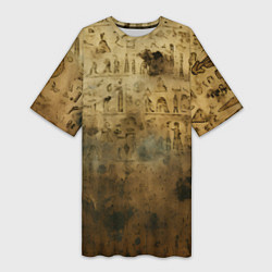 Женская длинная футболка Древний папирус