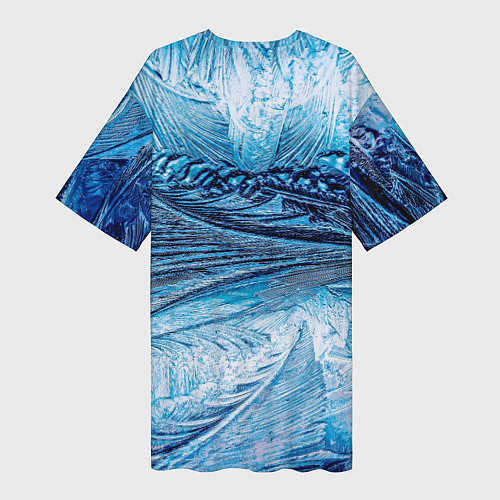 Женская длинная футболка Ледяной узор / 3D-принт – фото 2