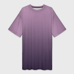 Женская длинная футболка Градиент приглушенный фиолетовый