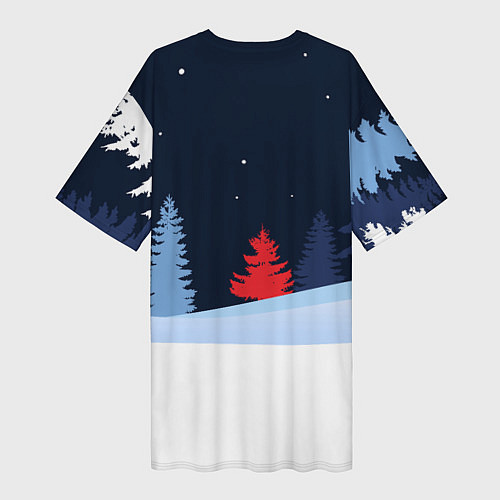 Женская длинная футболка Красный злой дракон 2024 / 3D-принт – фото 2