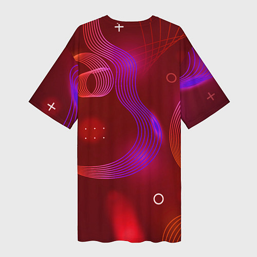 Женская длинная футболка Радио Новая Песня без молнии / 3D-принт – фото 2