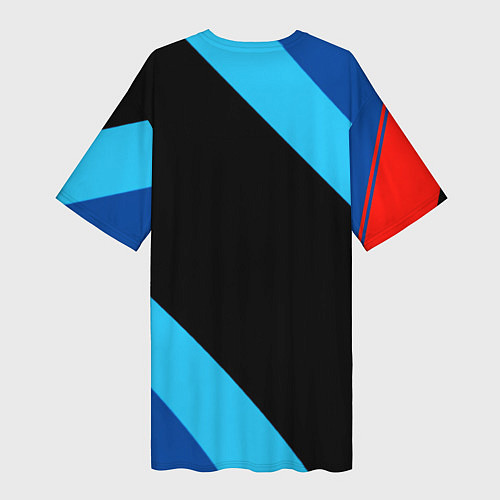 Женская длинная футболка BMW line / 3D-принт – фото 2