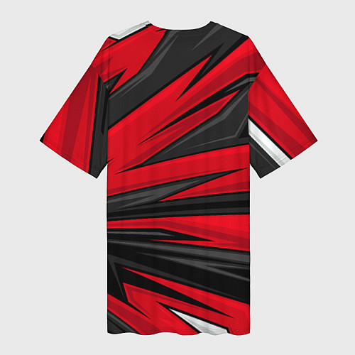 Женская длинная футболка Red sport - honda / 3D-принт – фото 2