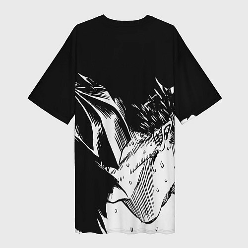 Женская длинная футболка Берсерк Гатс в чёрных доспехах / 3D-принт – фото 2