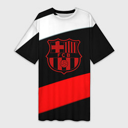 Женская длинная футболка Barcelona stripes sport