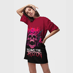 Футболка женская длинная Bring Me the Horizon - rock band, цвет: 3D-принт — фото 2