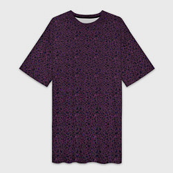 Женская длинная футболка Фиолетовый имитация шкуры змеи