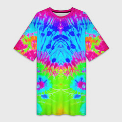 Женская длинная футболка Tie-Dye abstraction