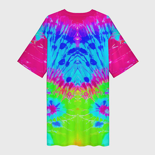 Женская длинная футболка Tie-Dye abstraction / 3D-принт – фото 2