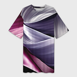 Женская длинная футболка Абстрактные волнистые полосы