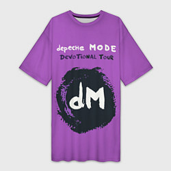 Футболка женская длинная Depeche Mode devotional tour, цвет: 3D-принт