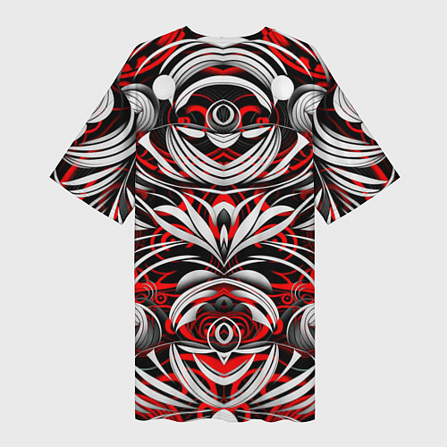 Женская длинная футболка Узоры паттерны / 3D-принт – фото 2