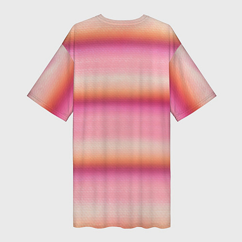 Женская длинная футболка Энид Синклер - арт и текстура розового свитера / 3D-принт – фото 2
