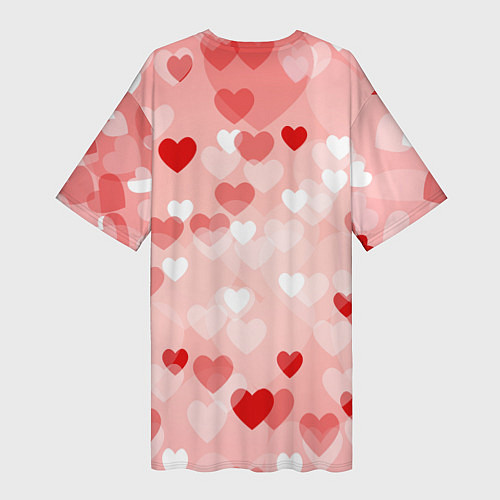 Женская длинная футболка Сердце в очках / 3D-принт – фото 2