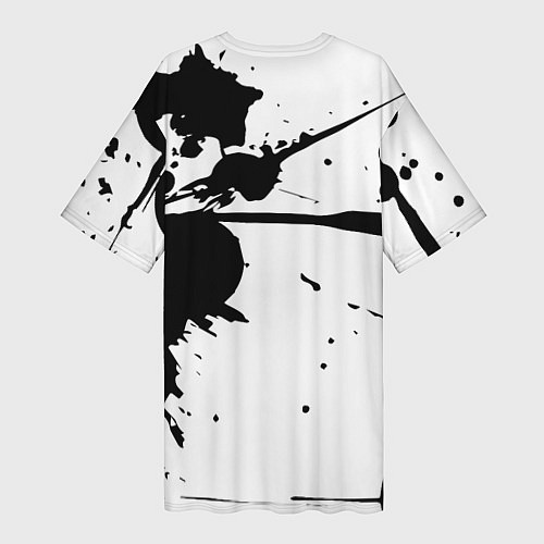 Женская длинная футболка Art blots - vanguard / 3D-принт – фото 2