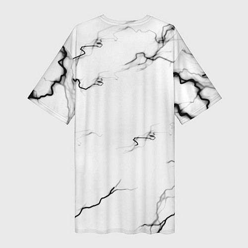 Женская длинная футболка Limp bizkit storm black / 3D-принт – фото 2
