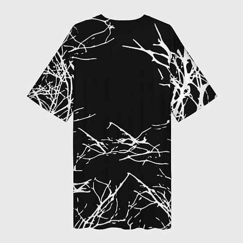 Женская длинная футболка Farcry ночь деревья гейм / 3D-принт – фото 2