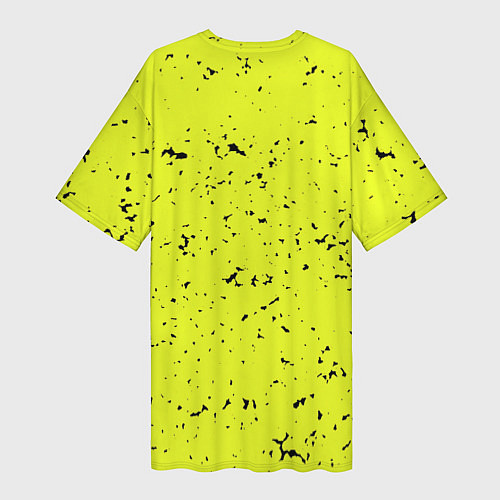 Женская длинная футболка Лимонная текстура / 3D-принт – фото 2
