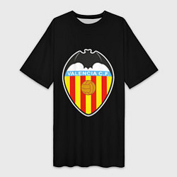 Футболка женская длинная Valencia fc club sport, цвет: 3D-принт