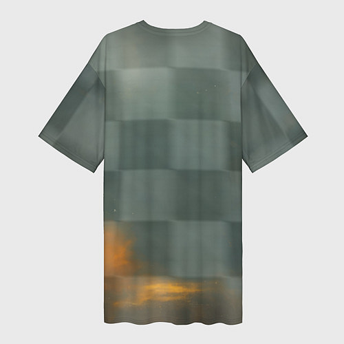 Женская длинная футболка Игрушечный зайка / 3D-принт – фото 2