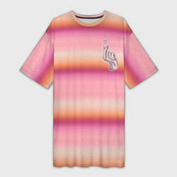 Женская длинная футболка Рука-Вещь: текстура свитера Энид из сериала Уэнсде