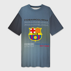 Женская длинная футболка Футбольный клуб барселона, логотип