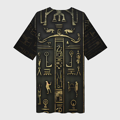 Женская длинная футболка Assassins истоки иероглифы / 3D-принт – фото 2