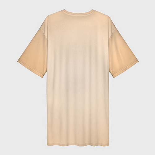 Женская длинная футболка Пикачу на бежевом фоне / 3D-принт – фото 2