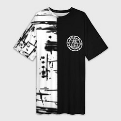 Женская длинная футболка Silent hill краски текстура гейм