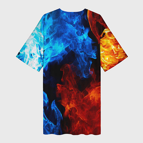 Женская длинная футболка Silent hill огненный стиль / 3D-принт – фото 2