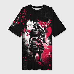 Женская длинная футболка Ghost of Tsushima - samurai
