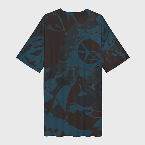 Женская длинная футболка Абстрактный камуфляж / 3D-принт – фото 2