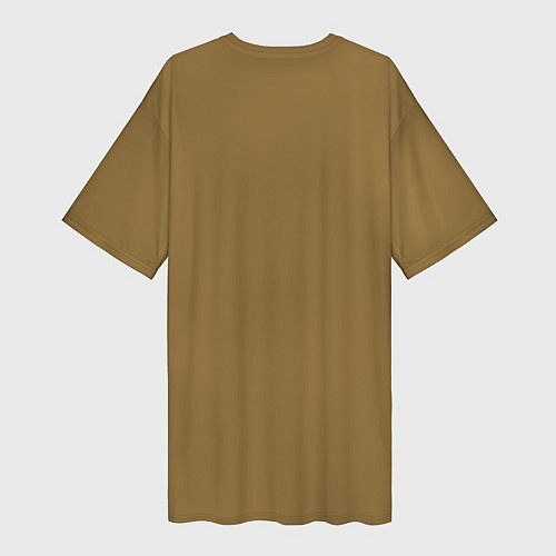 Женская длинная футболка Абстрактные руки на горчичном фоне / 3D-принт – фото 2