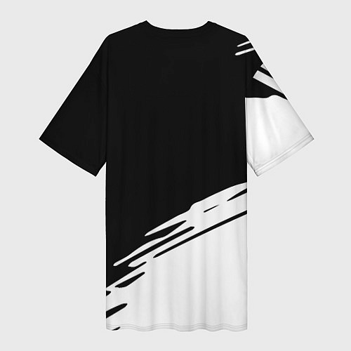Женская длинная футболка Borussia текстура краски / 3D-принт – фото 2