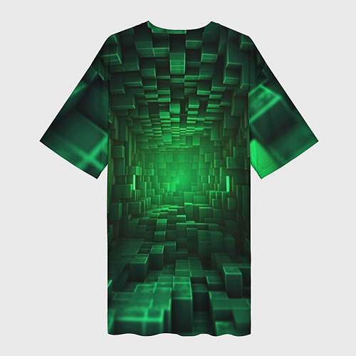 Женская длинная футболка Minecraft matrix / 3D-принт – фото 2